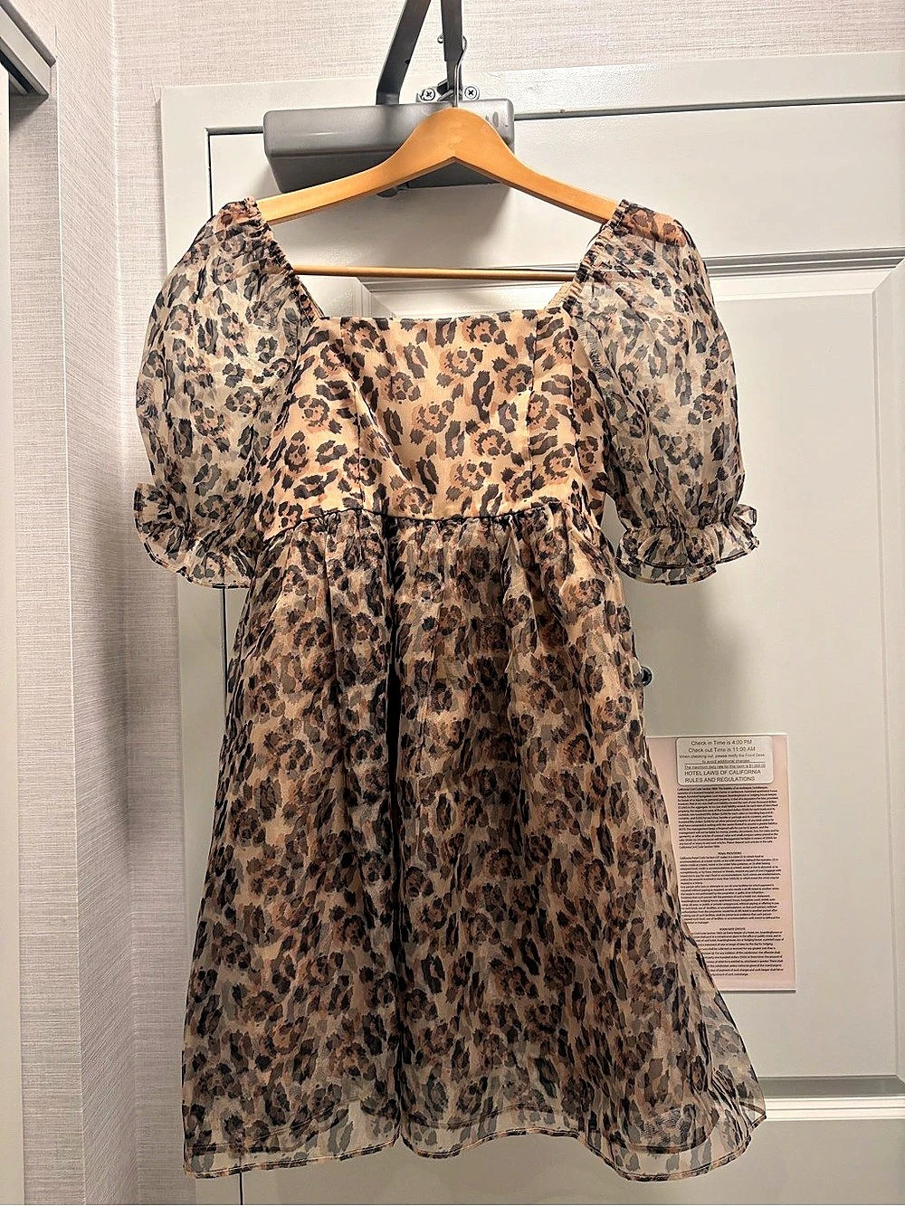 Endless Rose Leopard Print Mini Dress Size Medium Like New
